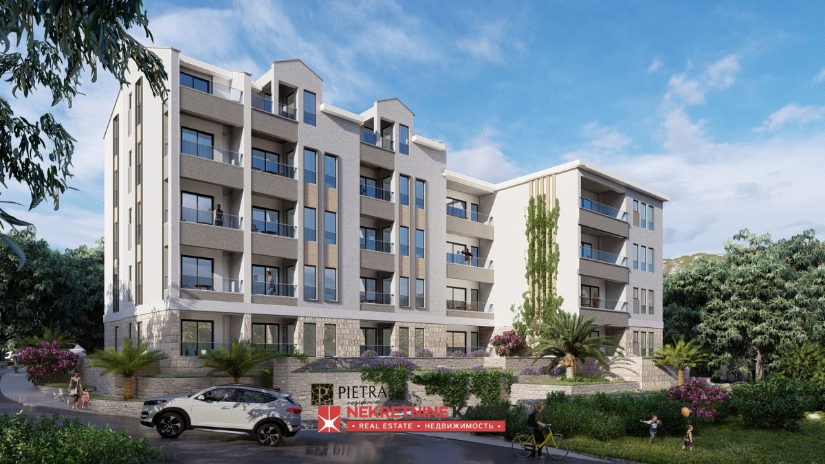 Dvosoban stan 77m2 u novogradnji, Podkošljun, Budva